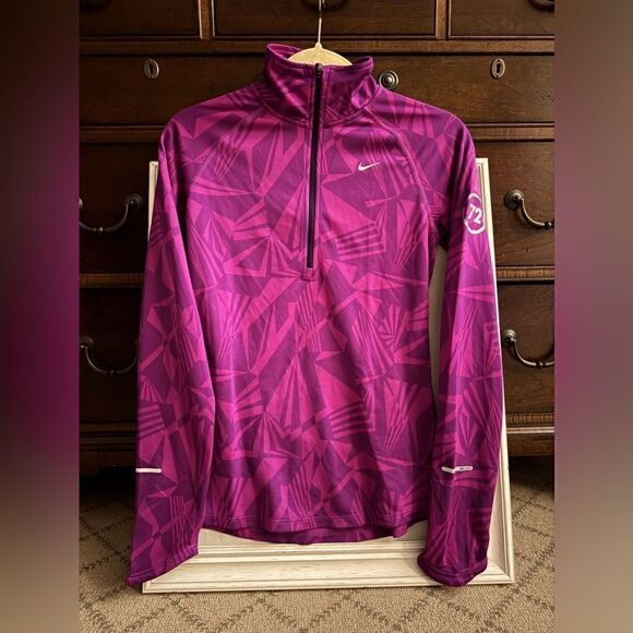 Nike Element 72 Running Dri-Fit 1/4 zip reflective pullover jacket NWOT M - Picture 1 of 14